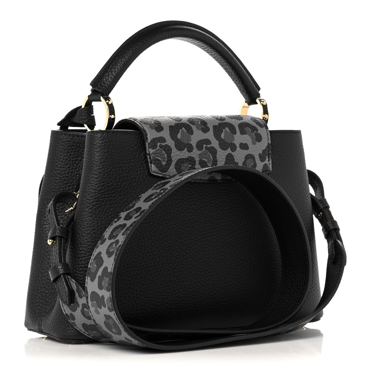 Taurillon Capucines Leopard BB Black