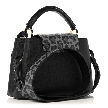 Louis Vuitton Taurillon Capucines Leopard BB Black 2 of 7