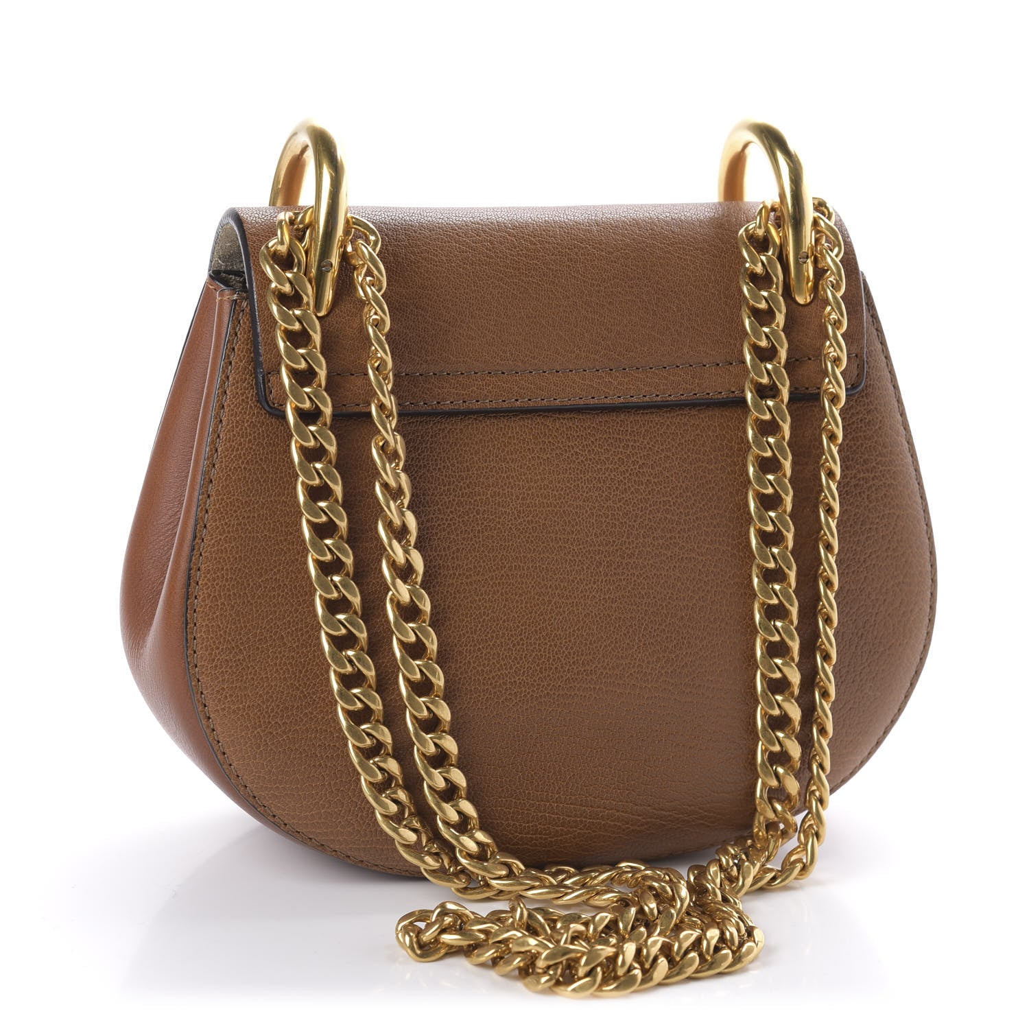 Chloe Grained Lambskin Mini Drew Shoulder Bag Caramel 3 of 14