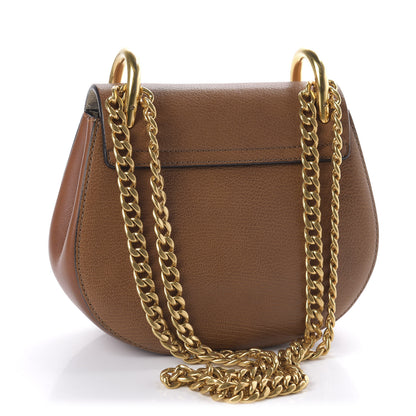 Chloe Grained Lambskin Mini Drew Shoulder Bag Caramel 3 of 14