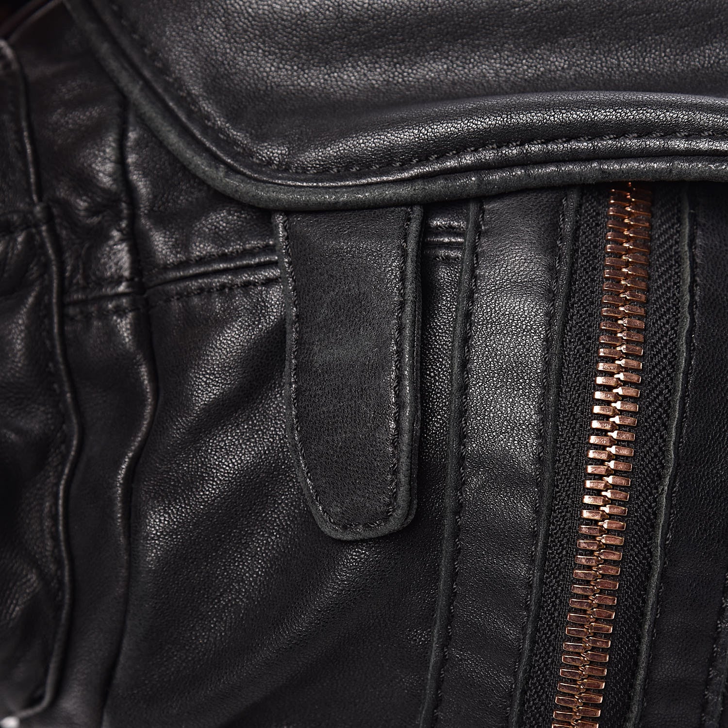 Alexander Wang Lambskin Mini Marti Backpack Washed Black Rose Gold Hardware 12 of 19