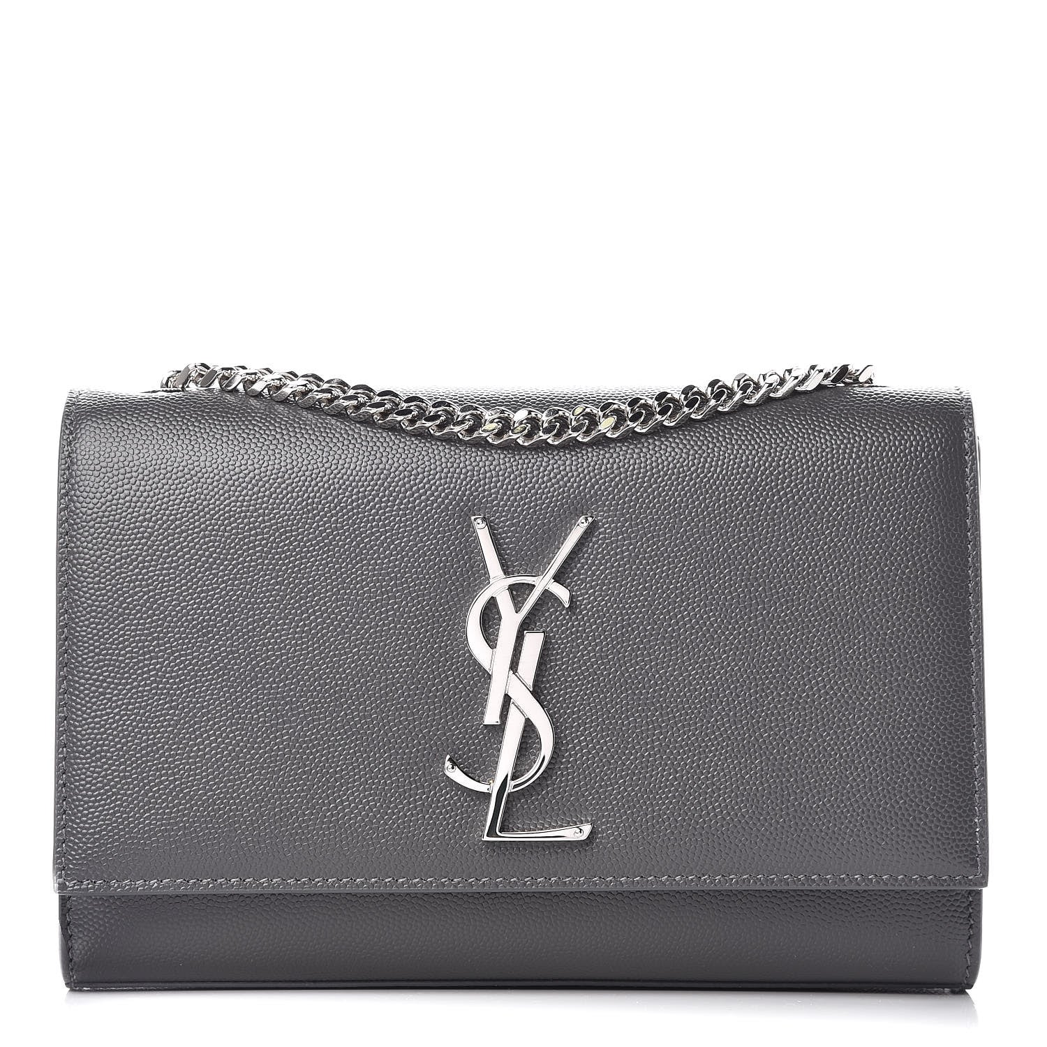 Saint Laurent Grain De Poudre Small Monogram Kate Satchel Storm 1 of 9