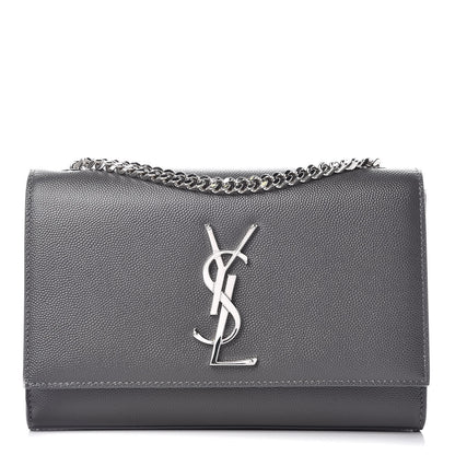 Saint Laurent Grain De Poudre Small Monogram Kate Satchel Storm 1 of 9