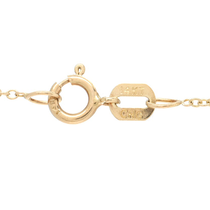 Jennifer Meyer 18K Yellow Gold Diamond Letter C Disc Necklace 4 of 5