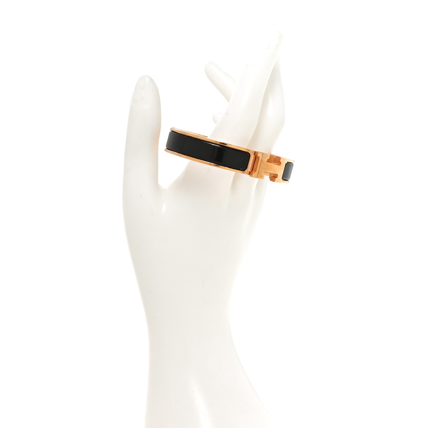 Hermes Enamel Narrow Clic Clac H Bracelet PM Black 2 of 5