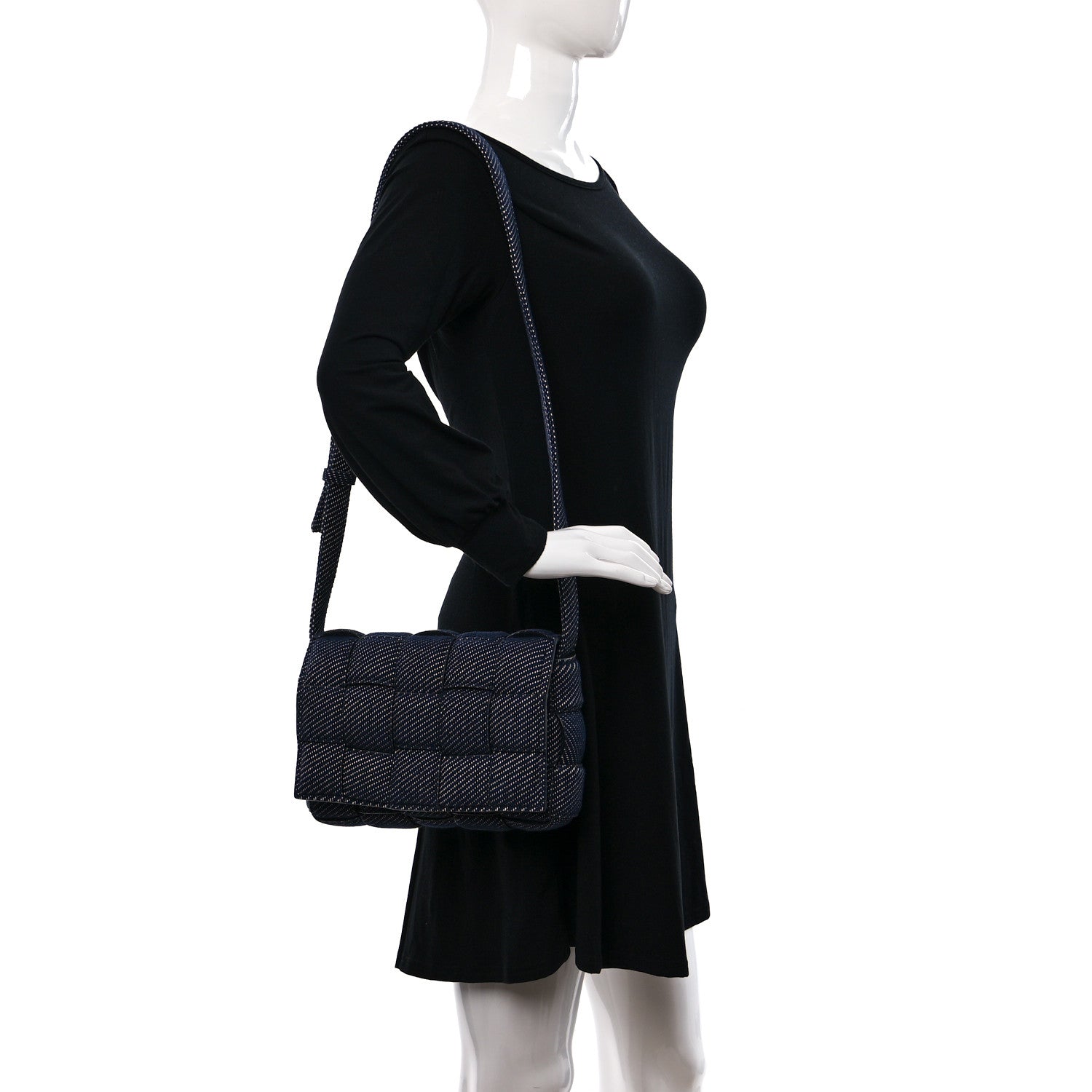 Bottega Veneta Denim Maxi Intrecciato Padded Cassette High Frequency Crossbody Bag Indigo 2 of 10