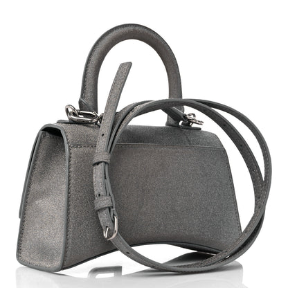 Balenciaga Glitter Fabric Hourglass Top Handle Bag XS Grey 3 of 15