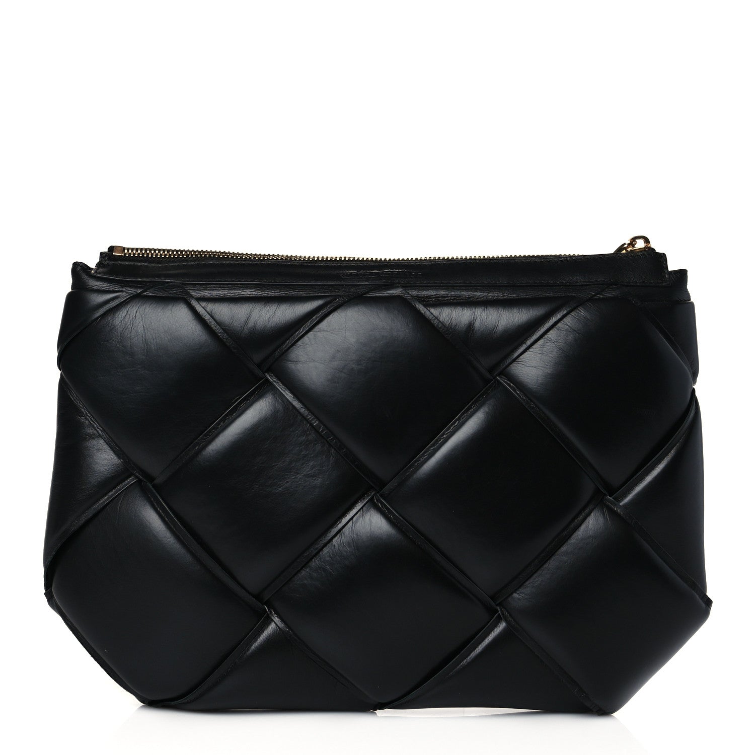 Bottega Veneta Nappa Maxi Intrecciato Padded Pouch Clutch Black 1 of 9