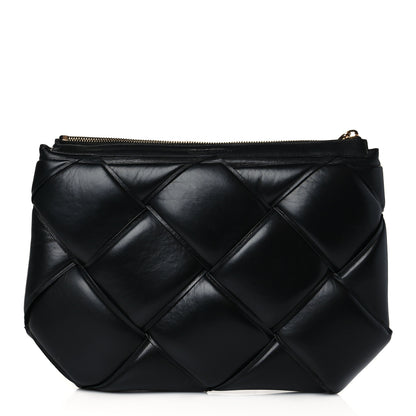 Bottega Veneta Nappa Maxi Intrecciato Padded Pouch Clutch Black 1 of 9
