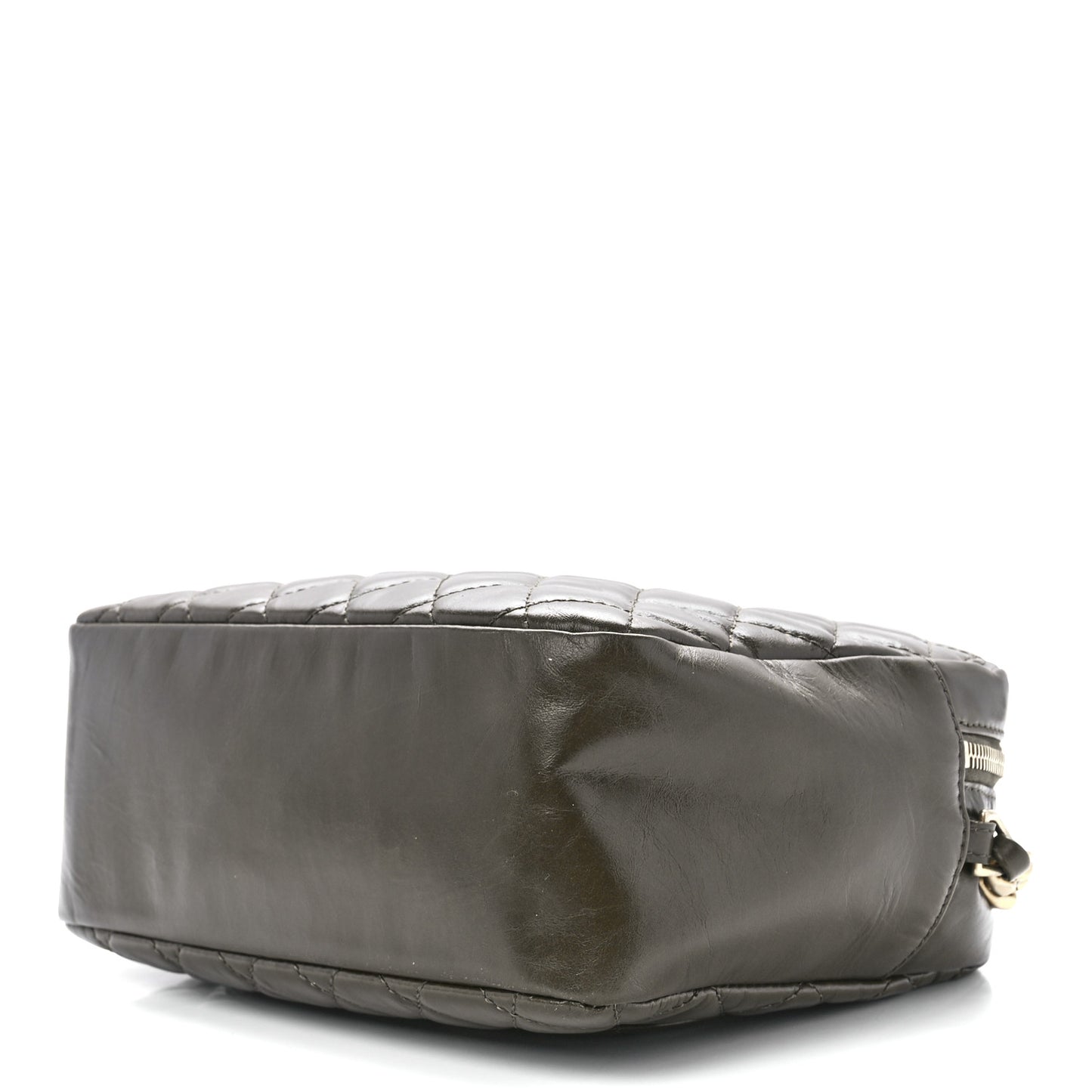 Calfskin Quilted CC Camera Case Green