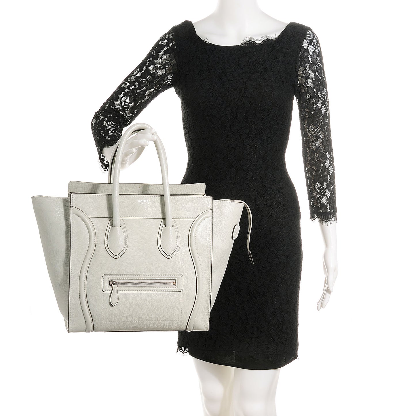 Drummed Calfskin Mini Luggage Lune