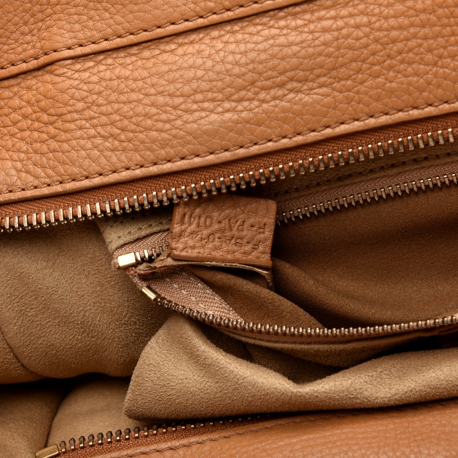 Celine Drummed Calfskin Mini Luggage Camel 9 of 13