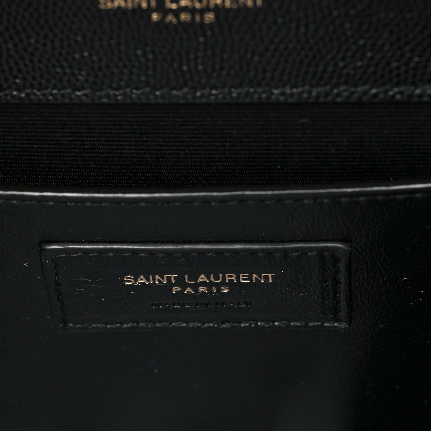Grain De Poudre Textured Mixed Matelasse Triquilt Medium Monogram Satchel Black