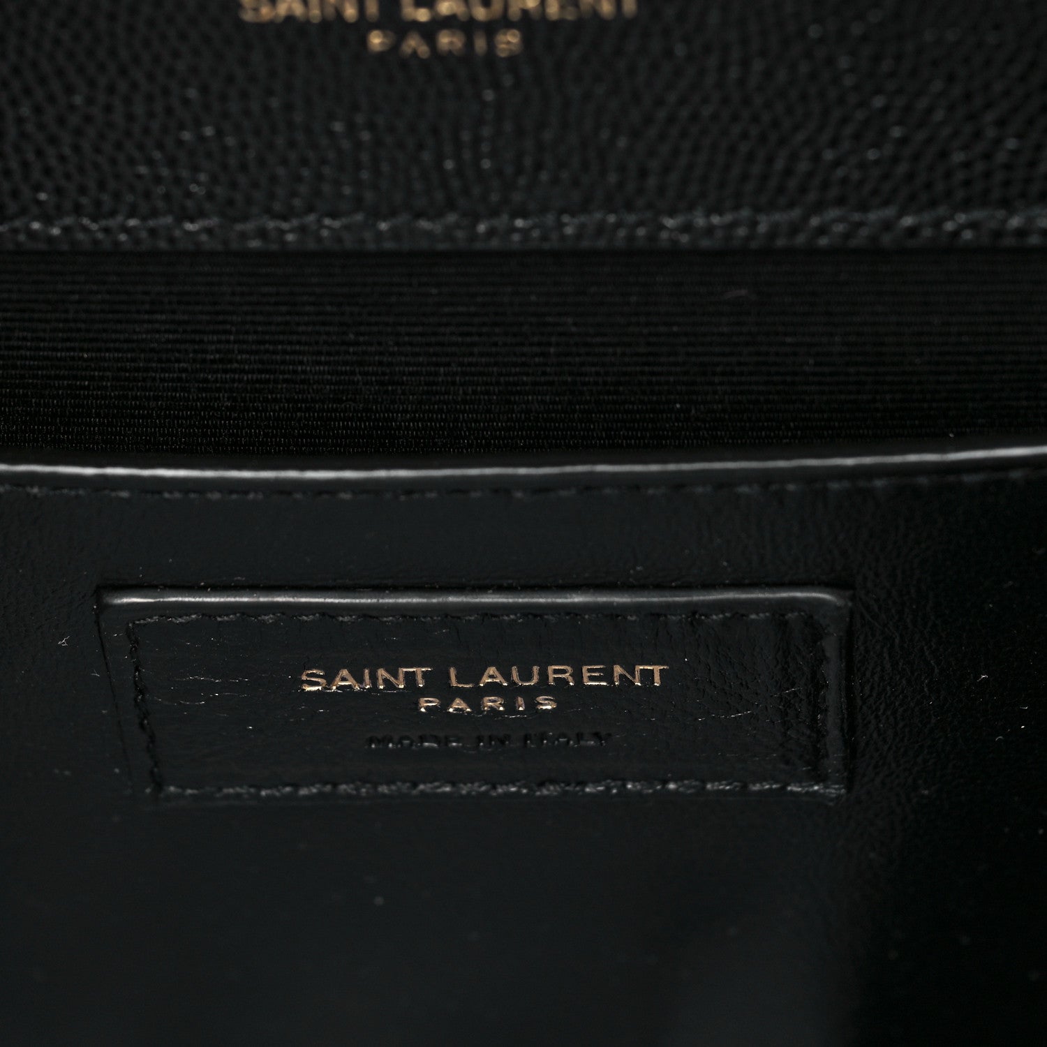 Saint Laurent Grain De Poudre Textured Mixed Matelasse Triquilt Medium Monogram Satchel Black 6 of 8