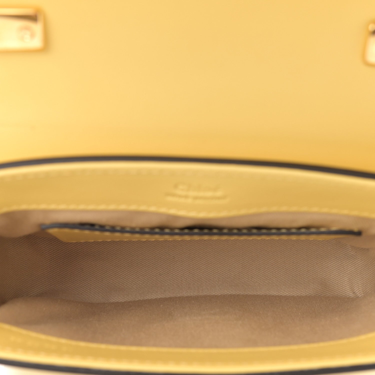 Chloe Calfskin Mini C Double Carry Yellow White Beige 5 of 11