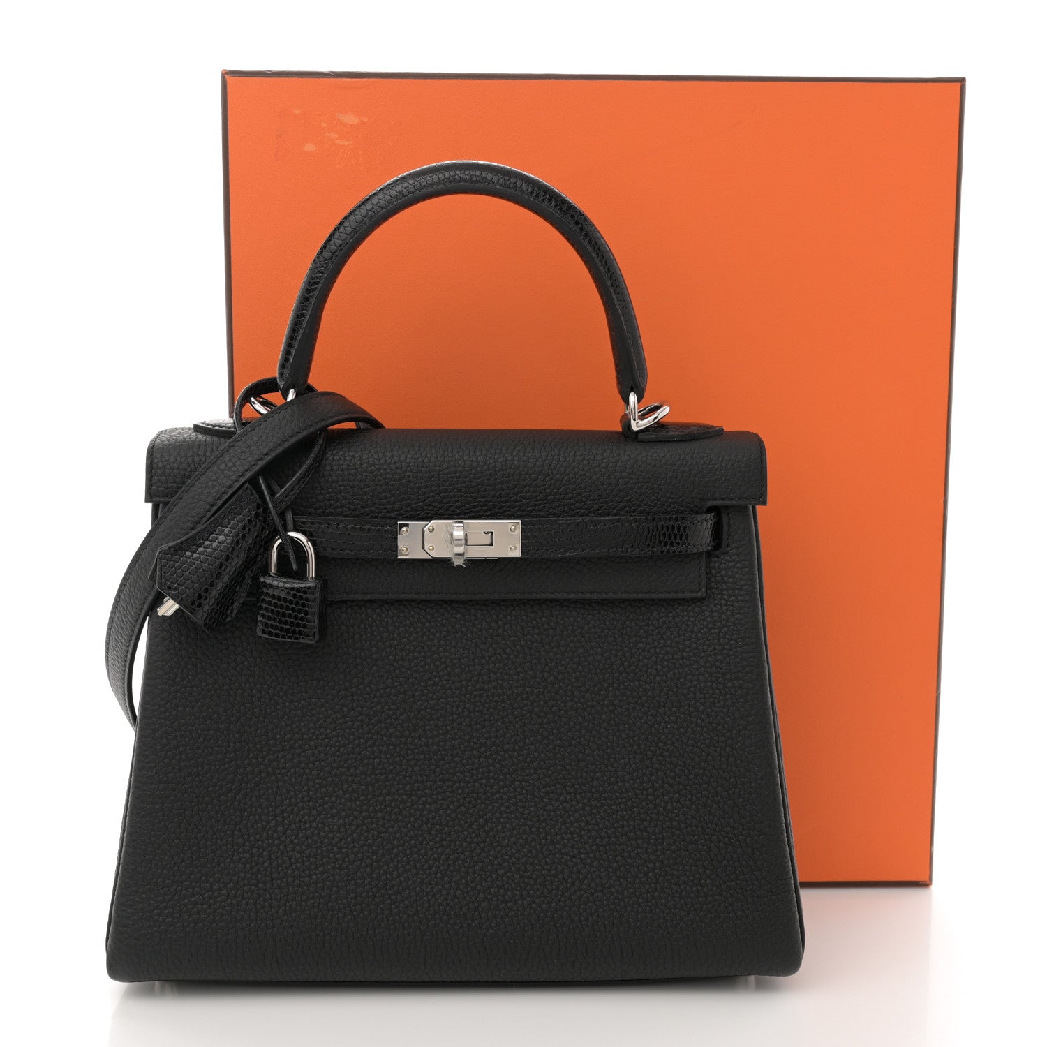 Hermes Togo Lizard Kelly Retourne Touch 25 Black 11 of 11