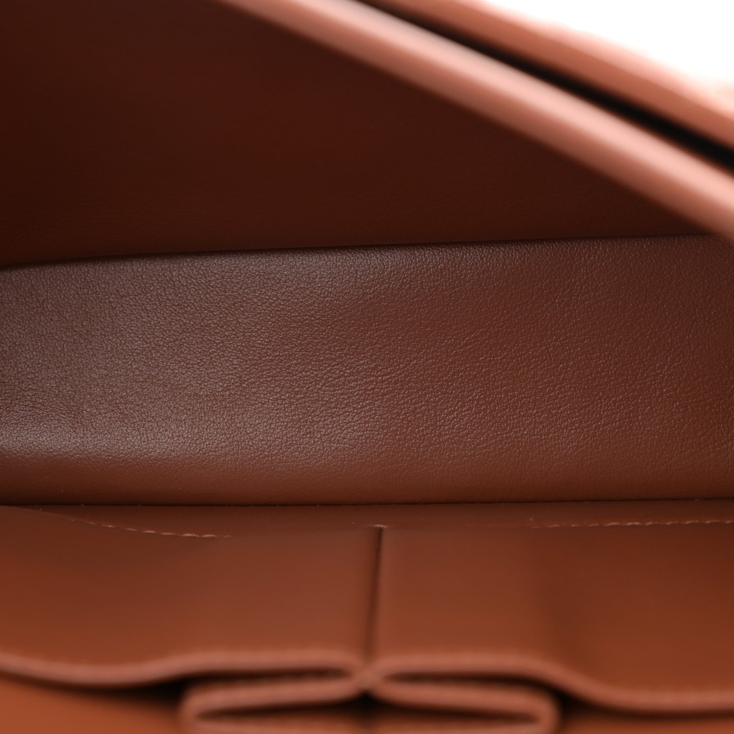Lambskin Quilted Medium Double Flap Brown
