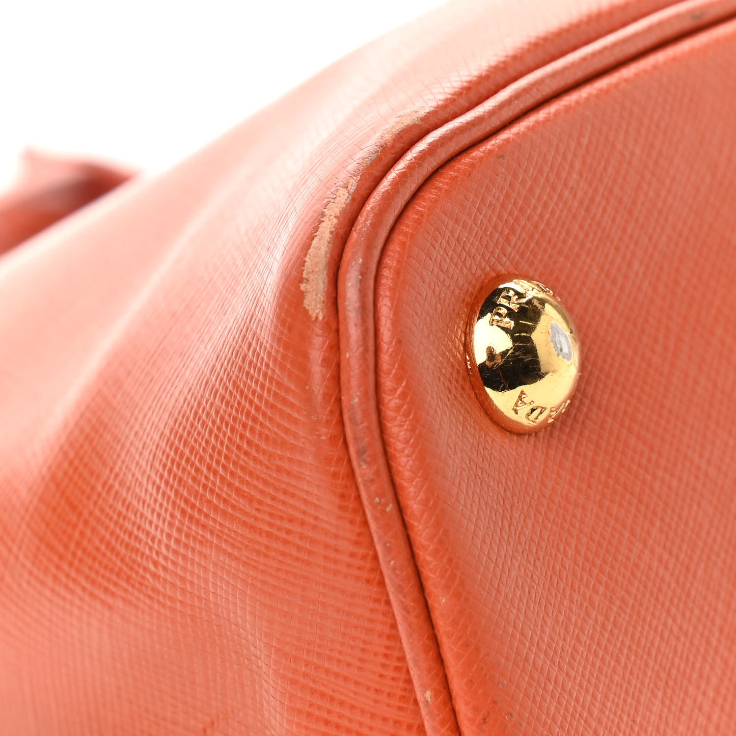 Saffiano Lux Medium Promenade Tote Papaya