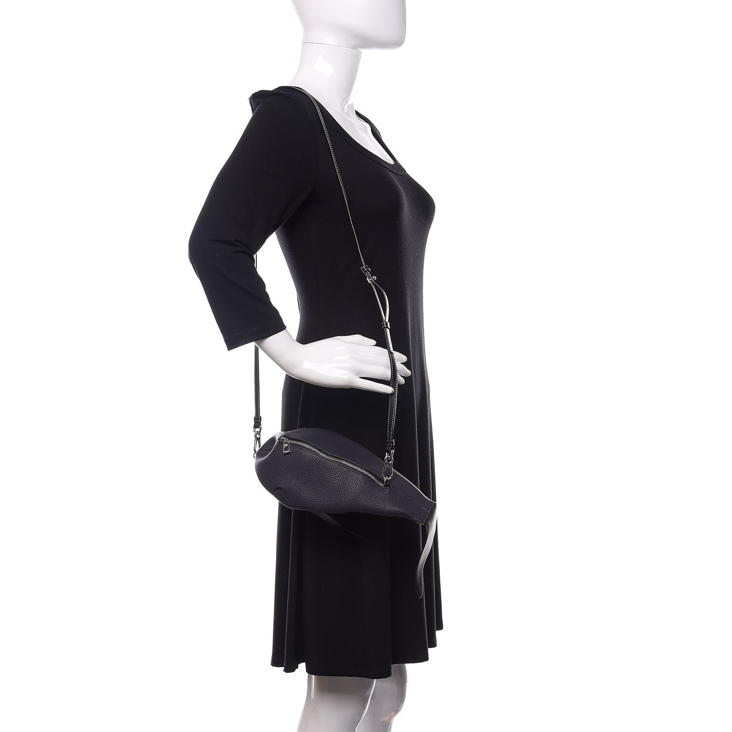 Loewe Calfskin Paula's Ibiza Mini Whale Crossbody Bag Black White 2 of 9