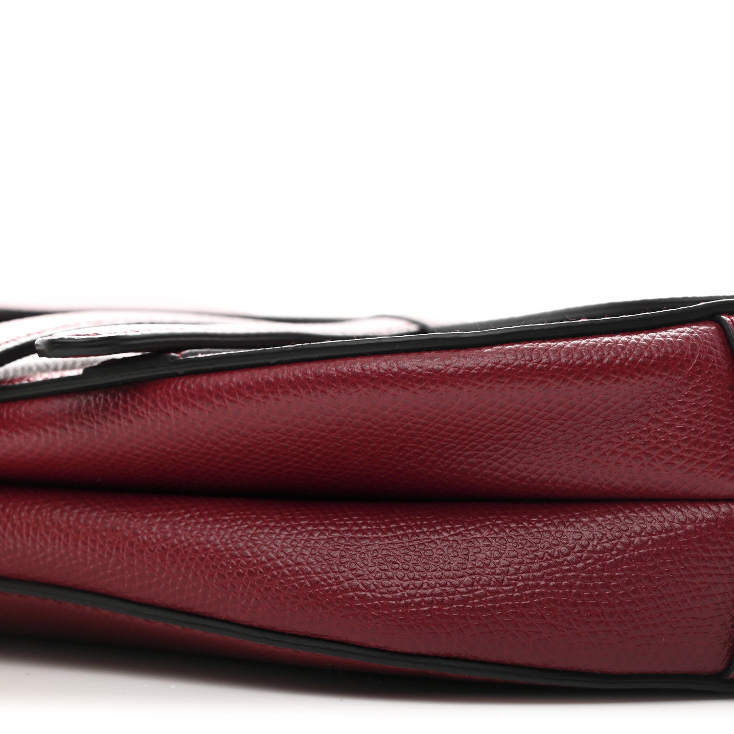 Christian Dior Grained Calfskin Saddle Bag Red 10 of 10