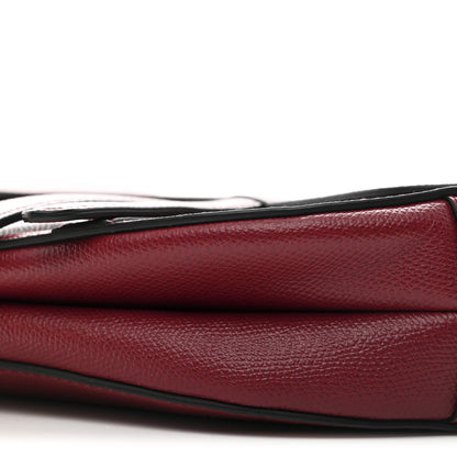 Christian Dior Grained Calfskin Saddle Bag Red 10 of 10