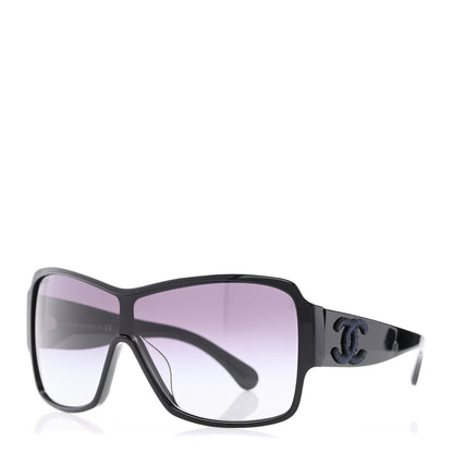 Chanel Acetate Shield Sunglasses 5449-A Black 1 of 8