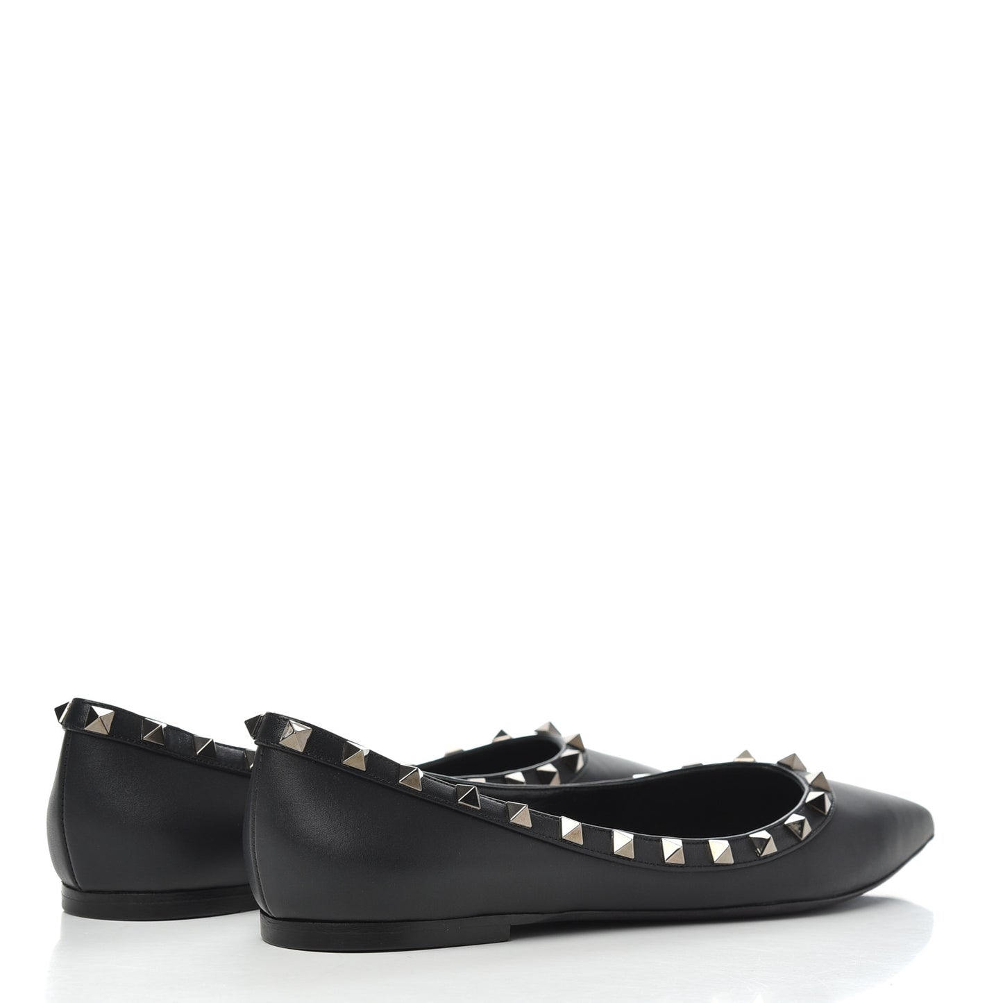 Nappa Rockstud Ballerina Flats 39.5 Black