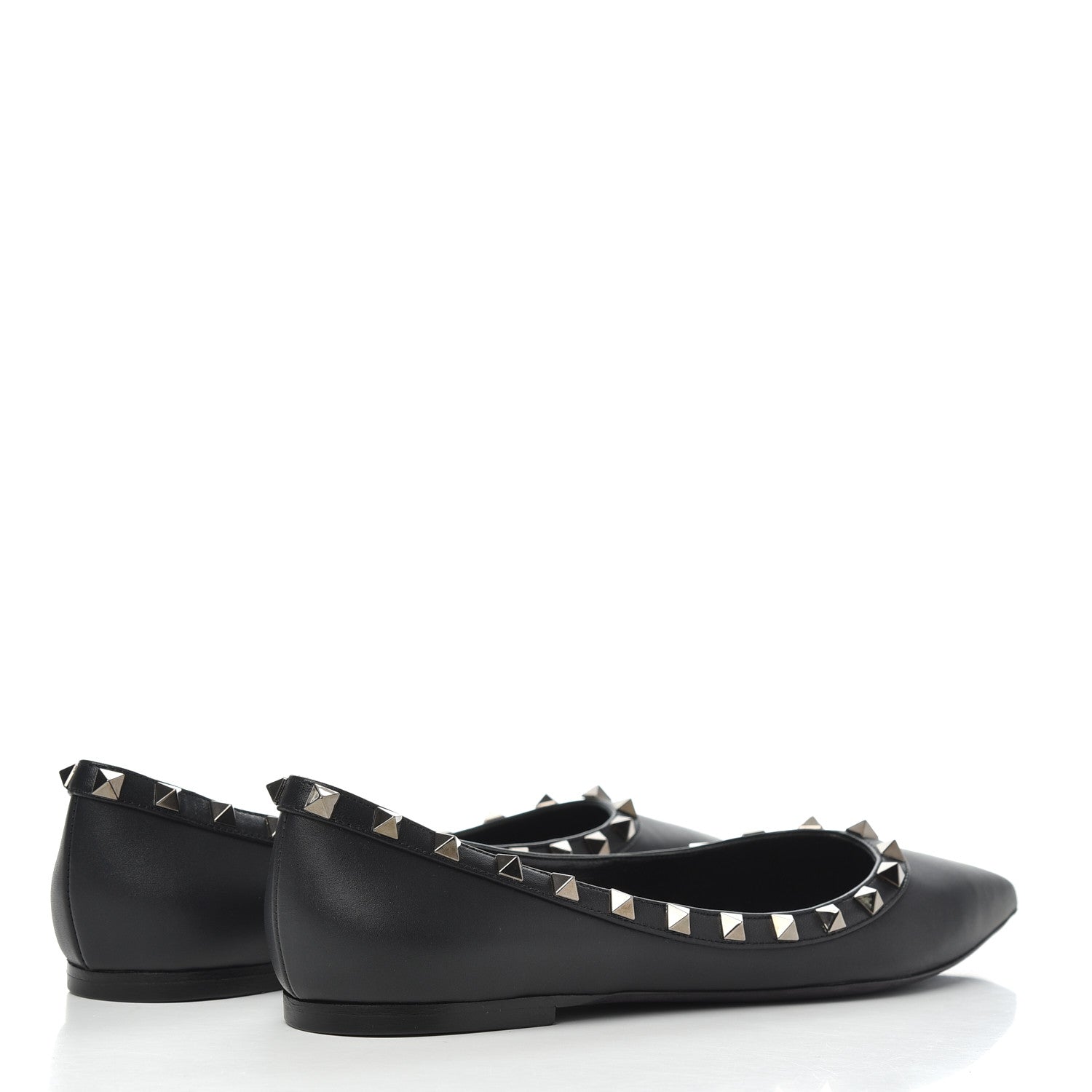 Valentino Garavani Nappa Rockstud Ballerina Flats 39.5 Black 4 of 15