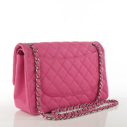 Chanel Iridescent Caviar Quilted Jumbo Double Flap Pink 4 of 13