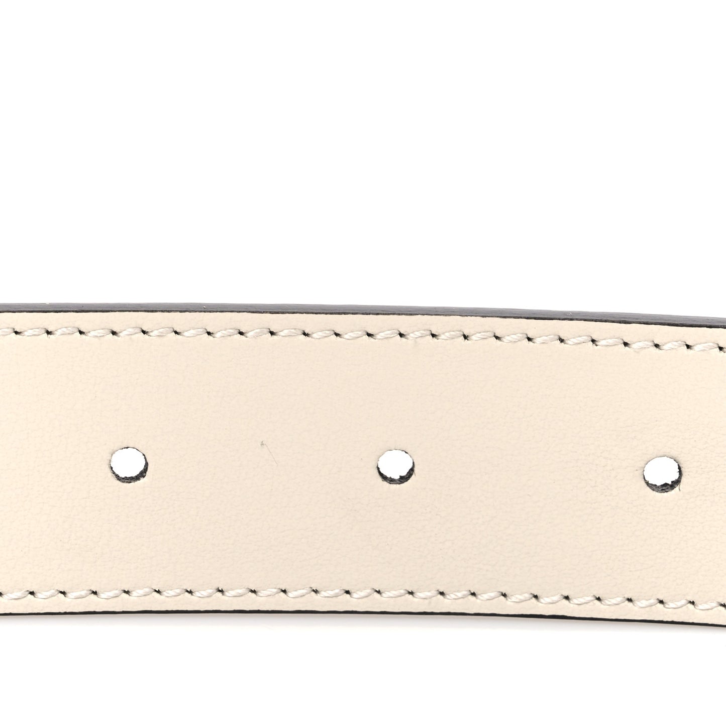 GG Supreme Monogram Plutone Calfskin Double G Reversible 30mm Belt 75 30 Beige Ebony Mystic White