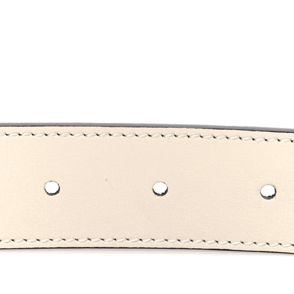 Gucci GG Supreme Monogram Plutone Calfskin Double G Reversible 30mm Belt 75 30 Beige Ebony Mystic White 4 of 5