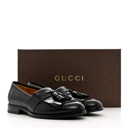 Gucci Calfskin Mens Tassel Loafers 8 Black 17 of 17