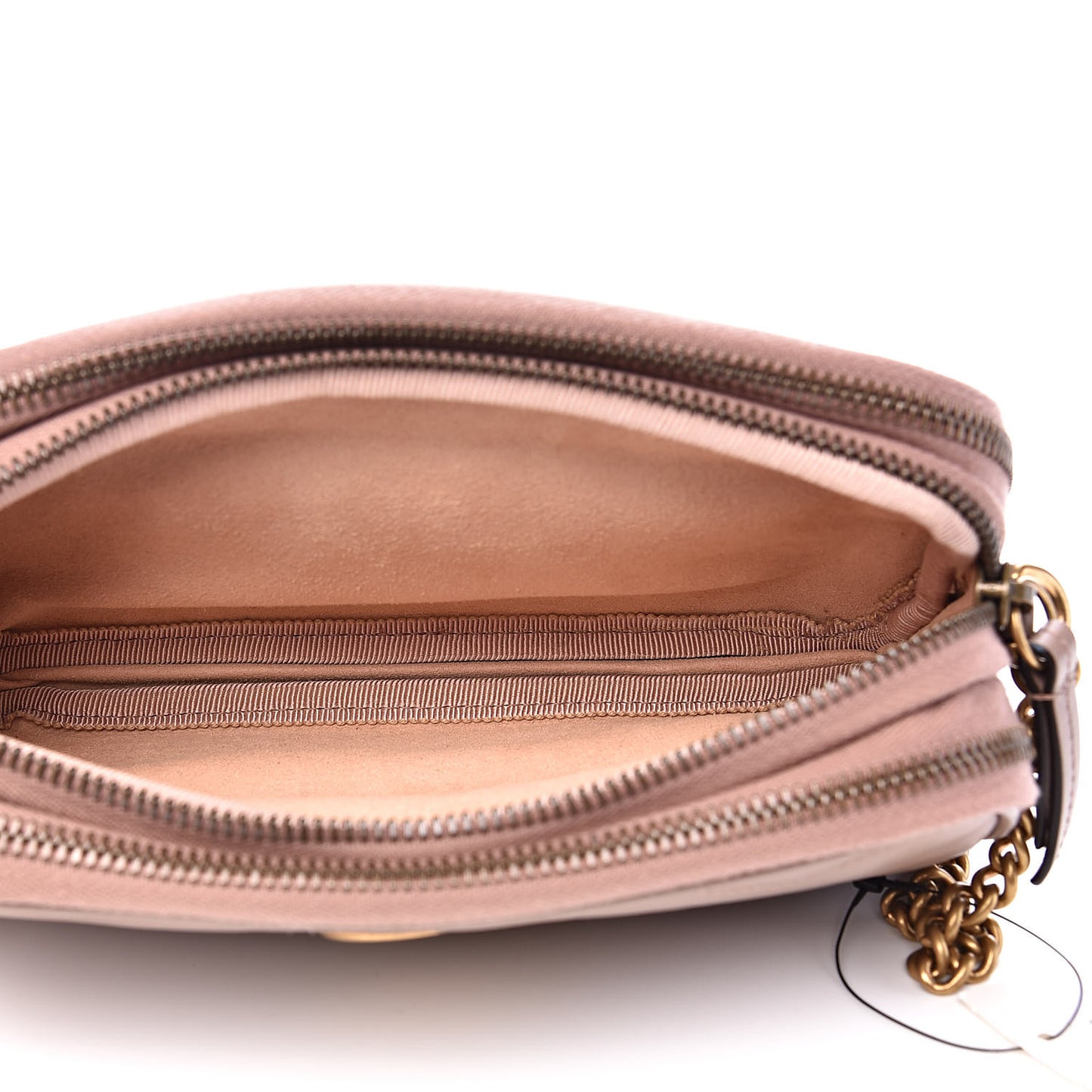 Calfskin Matelasse Mini GG Marmont Chain Crossbody Bag Porcelain Rose