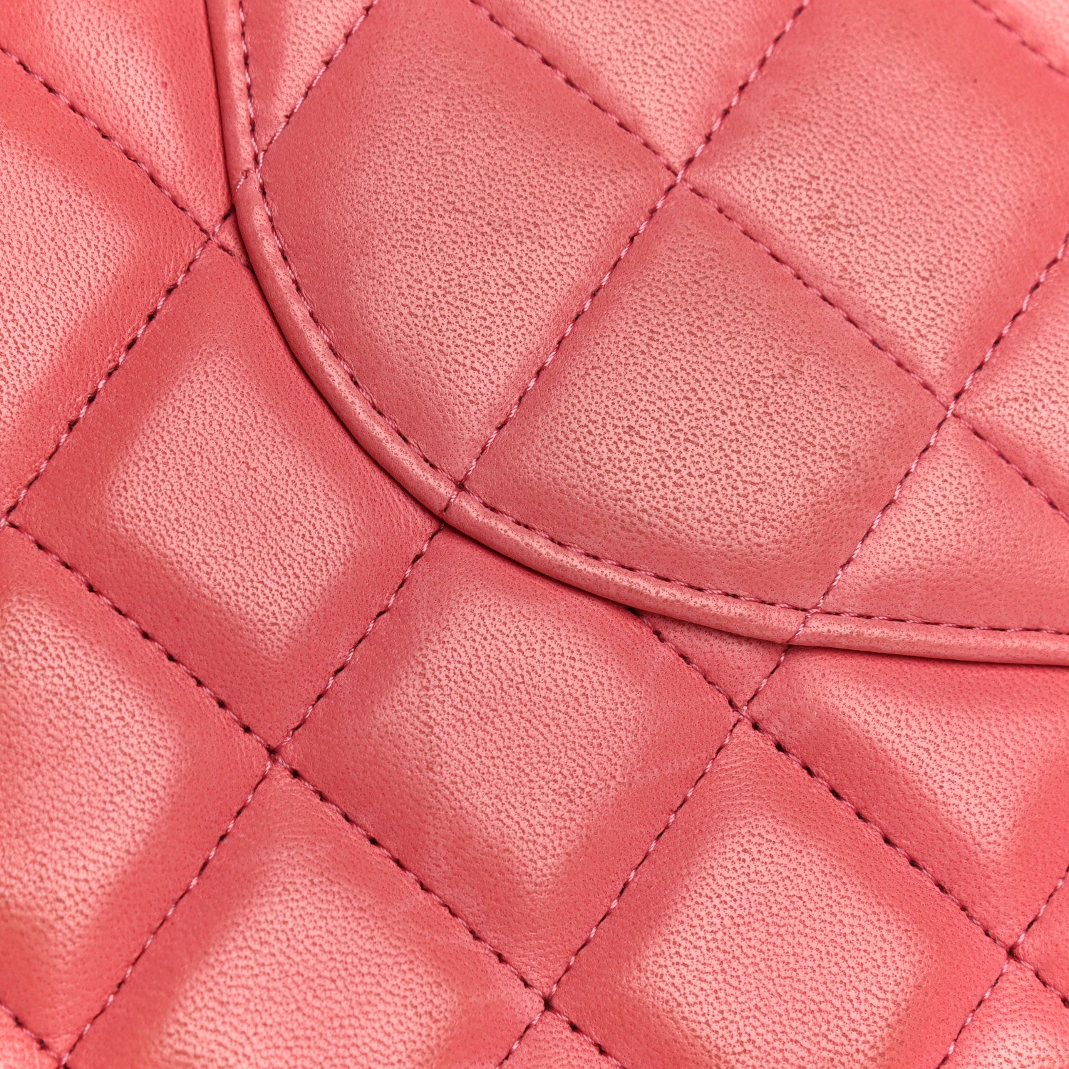 Chanel Lambskin Quilted Jumbo Double Flap Pink 28 of 29