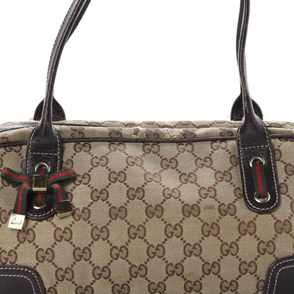 Gucci Monogram Small Princy Satchel Dark Brown 19 of 19