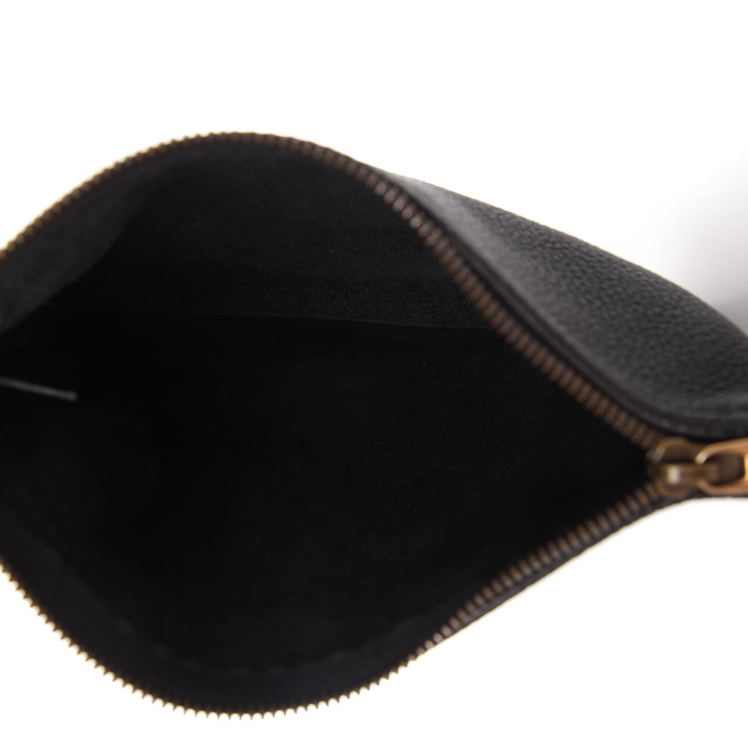 Gucci Pebbled Calfskin Medium Logo Portfolio Clutch Black 5 of 12