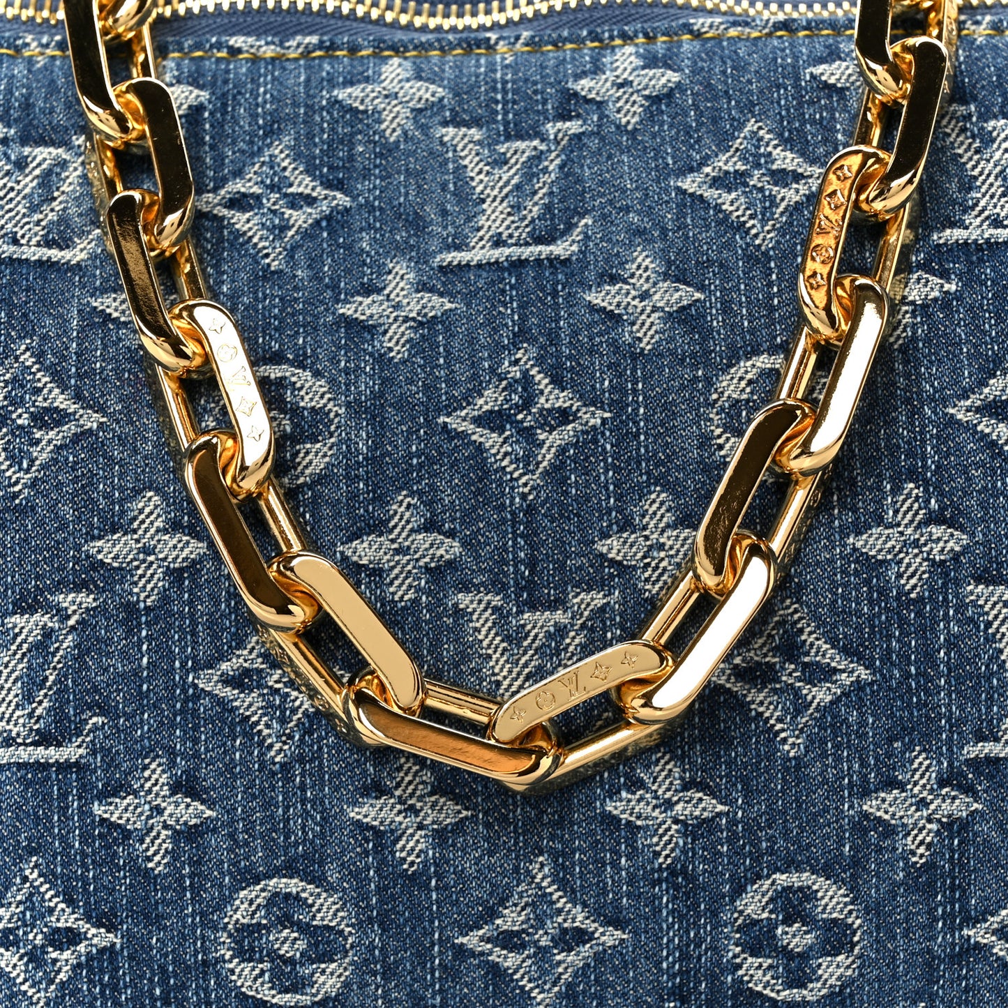 Monogram Denim Coussin PM Blue