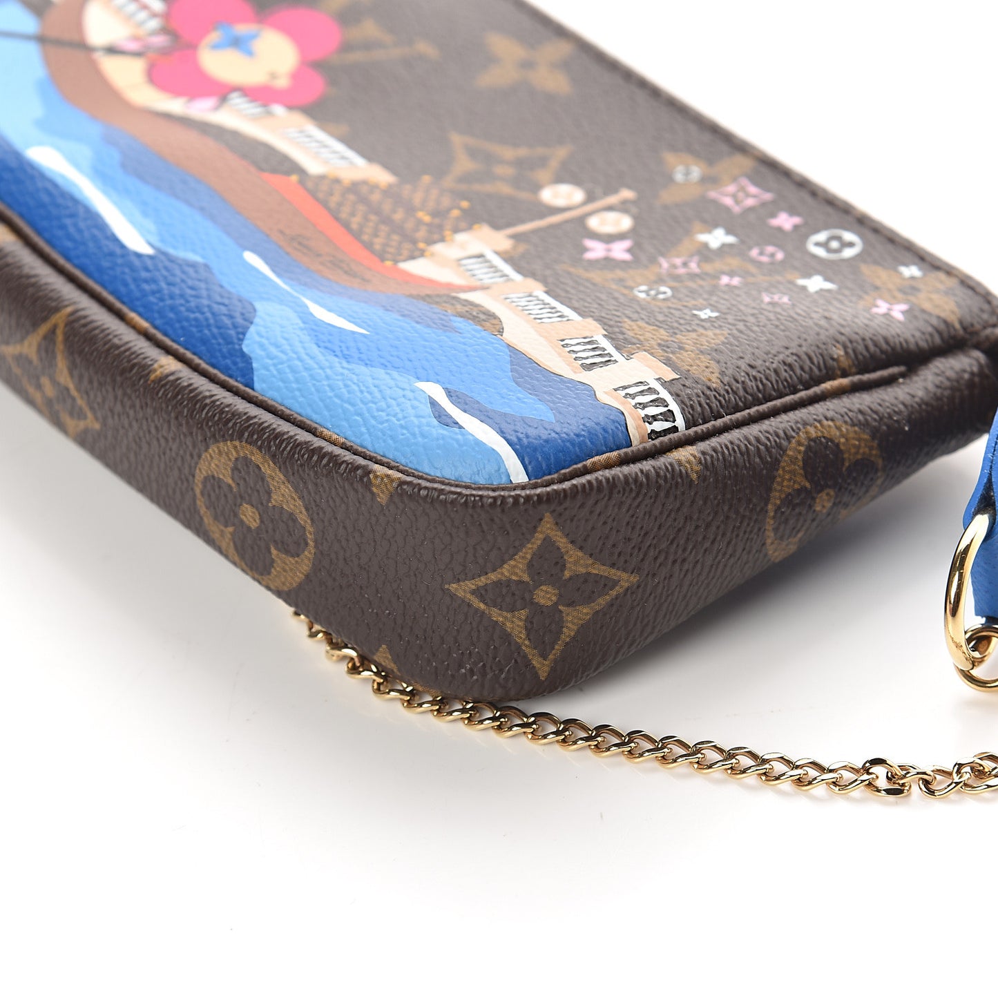 Monogram 2019 Christmas Animation Mini Venice Pochette Accessories Blue