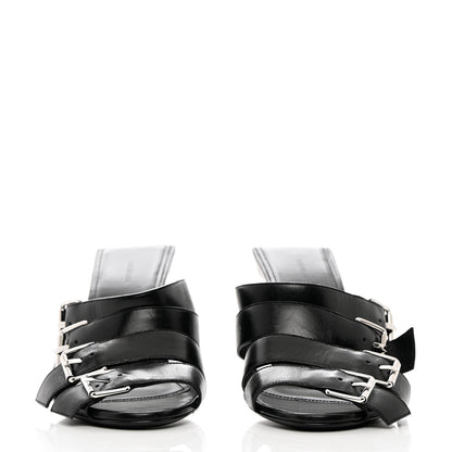Balenciaga Shiny Sheepskin Bluckle K 80mm Sandals 39 Black 2 of 11
