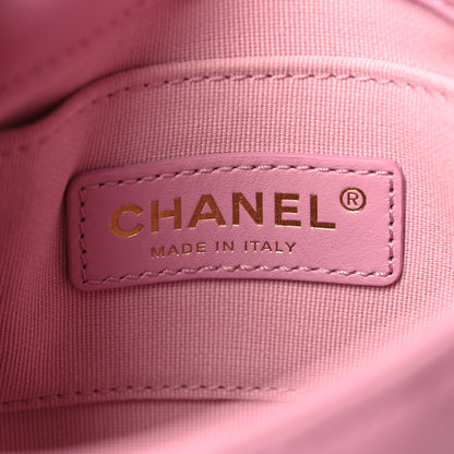Chanel Lambskin Quilted Mini Lacquered Chain Flap Pink 6 of 10