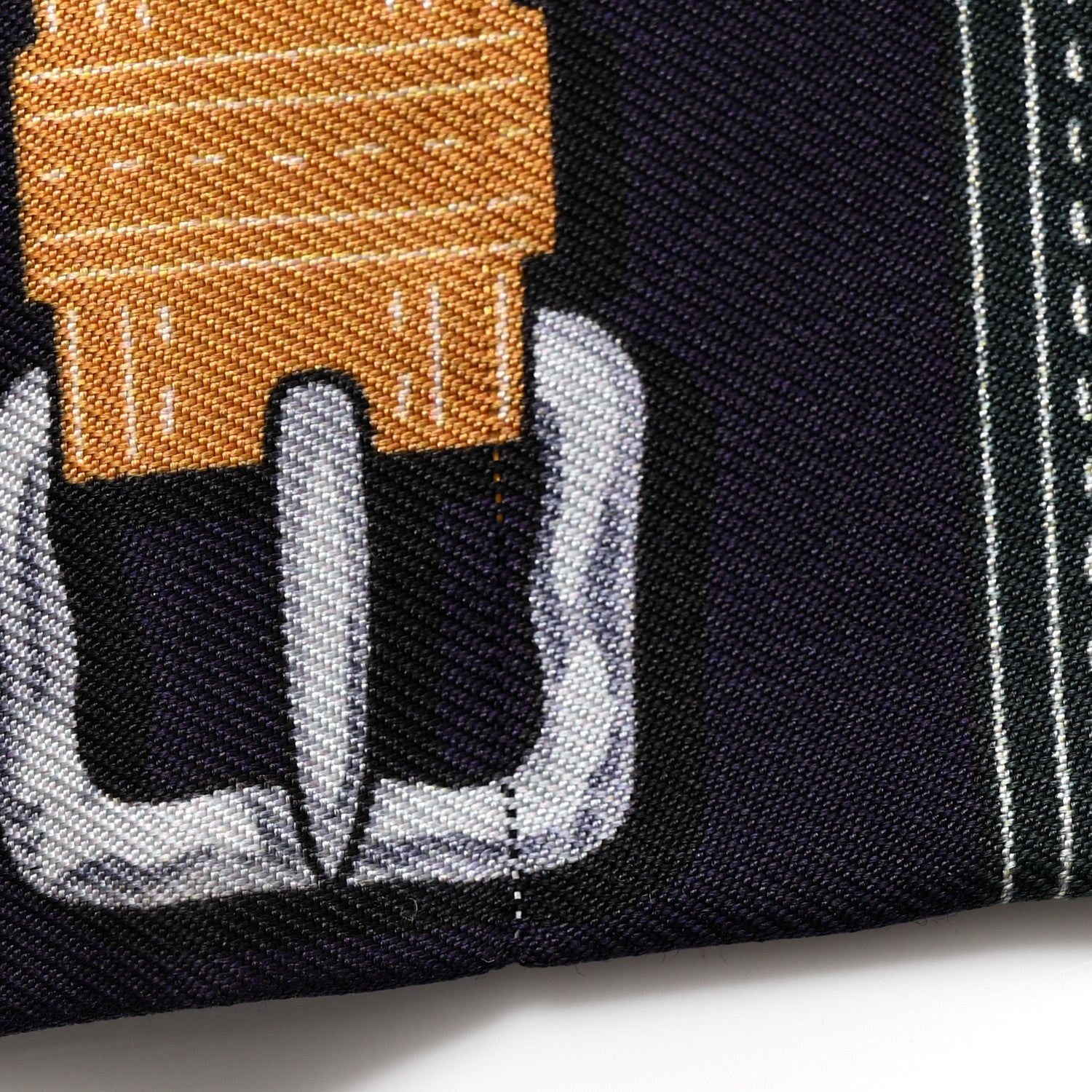 Hermes Silk Harnais des Presidents Twilly Aubergine Vert Miel 5 of 5