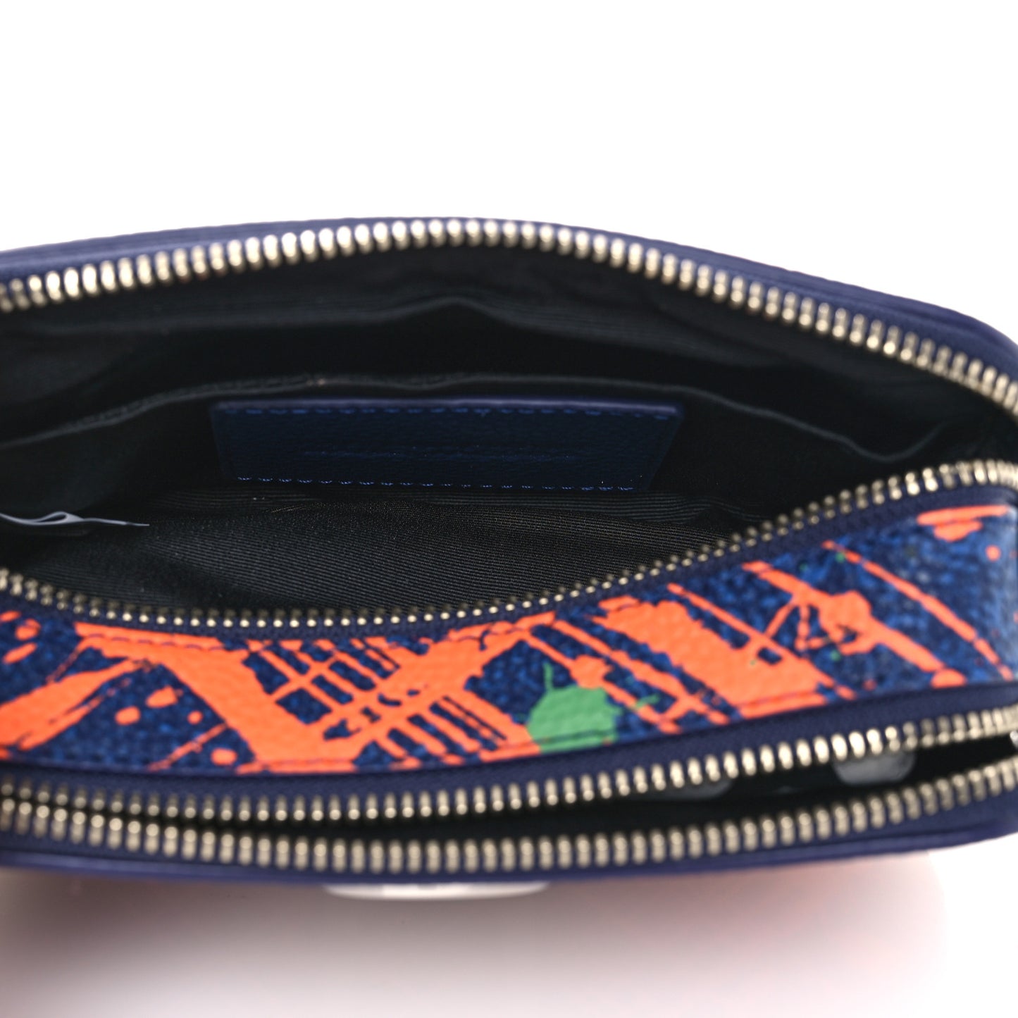 Calfskin Paint Splatter Snapshot Camera Bag Eclipse