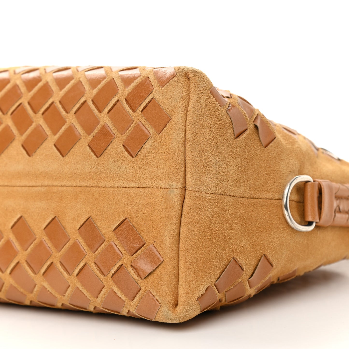 Suede Nappa Intrecciato Shoulder Bag
