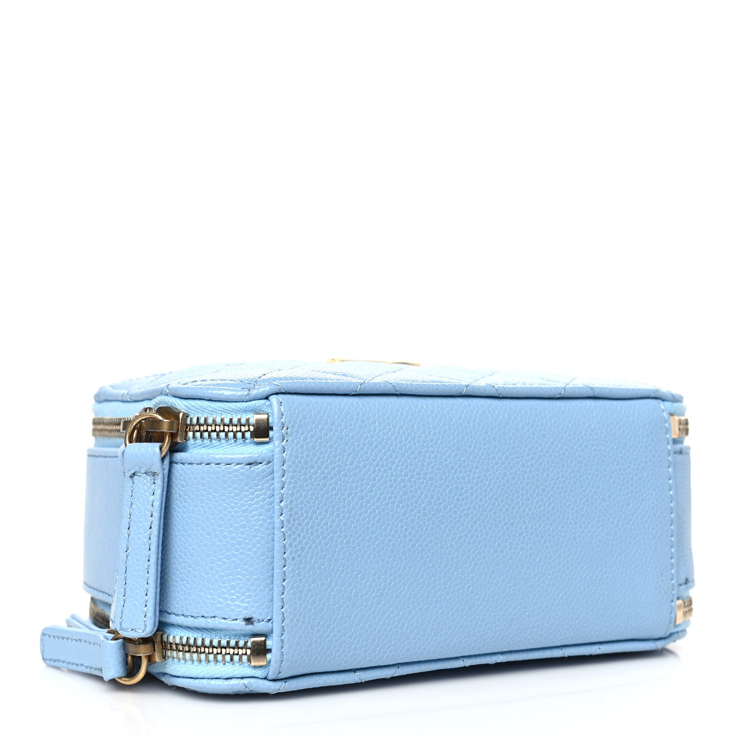 Chanel Caviar Quilted Small Pick Me Up Vanity Case Light Blue 4 of 10