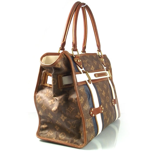 Louis Vuitton Monogram Rayures Tisse Sac GM Blue 2 of 10