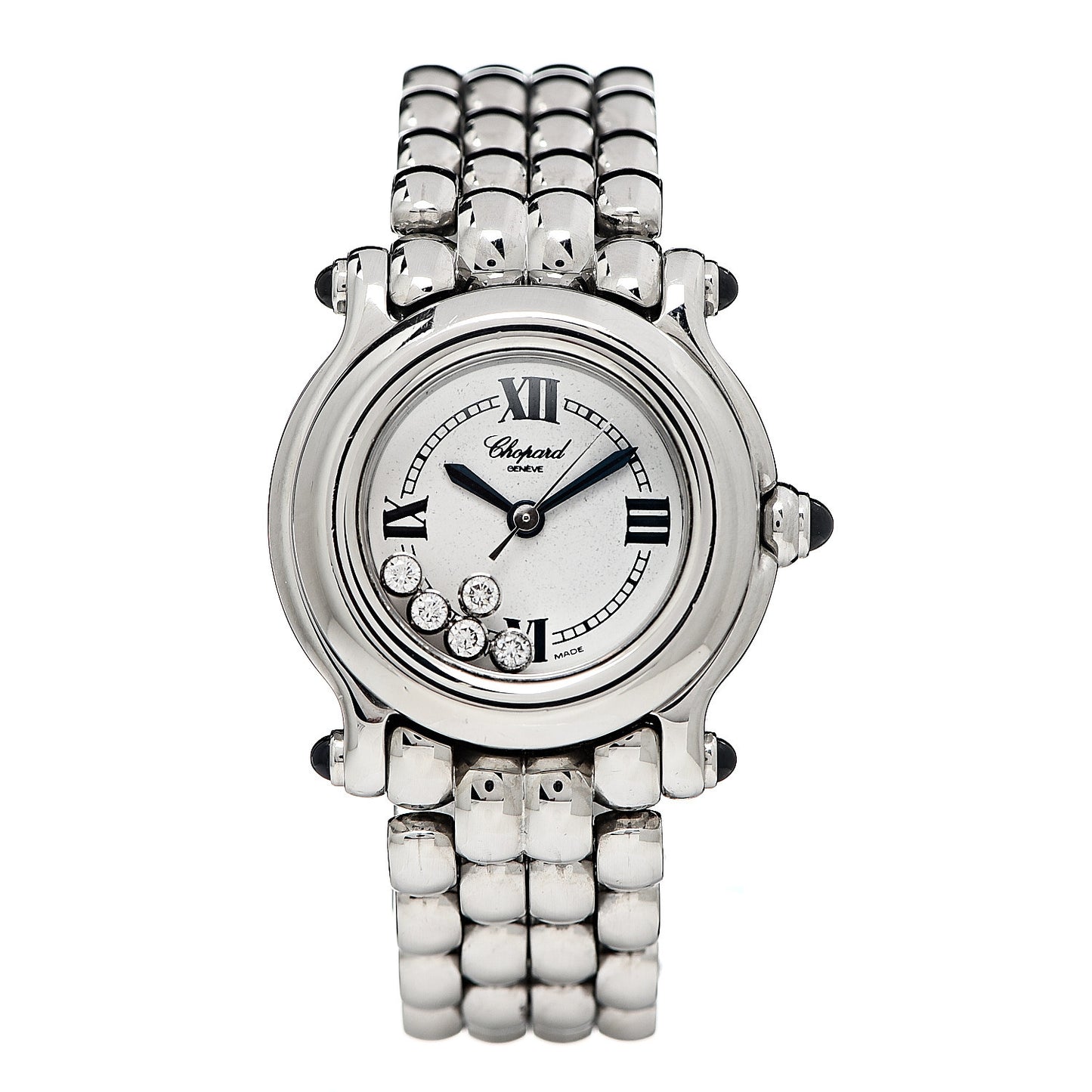 Stainless Steel 5 Diamond 26mm Happy Sport Quartz Watch