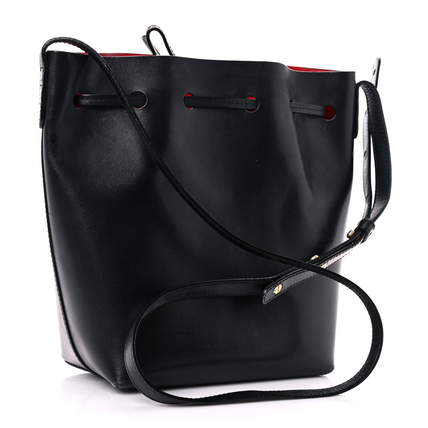 Mansur Gavriel Calfskin Mini Bucket Bag Black Flamma 3 of 24