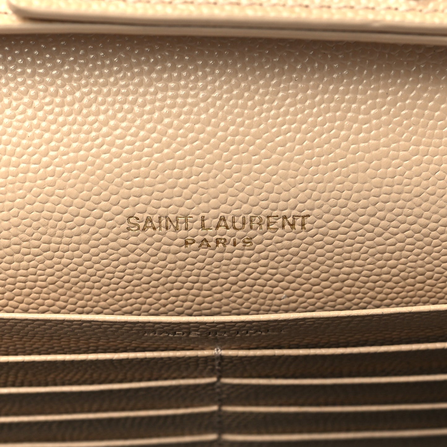 Grain De Poudre Matelasse Chevron Monogram Chain Wallet Nude Powder