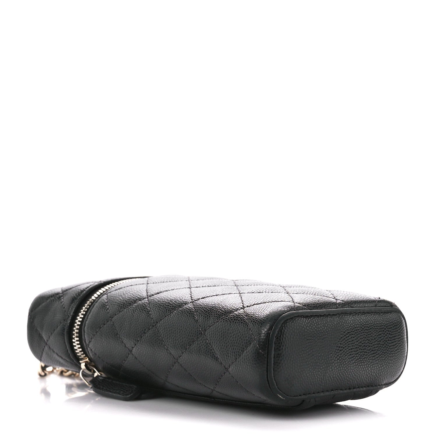 Chanel Caviar Quilted Phone Holder With Chain Black 4 of 12
