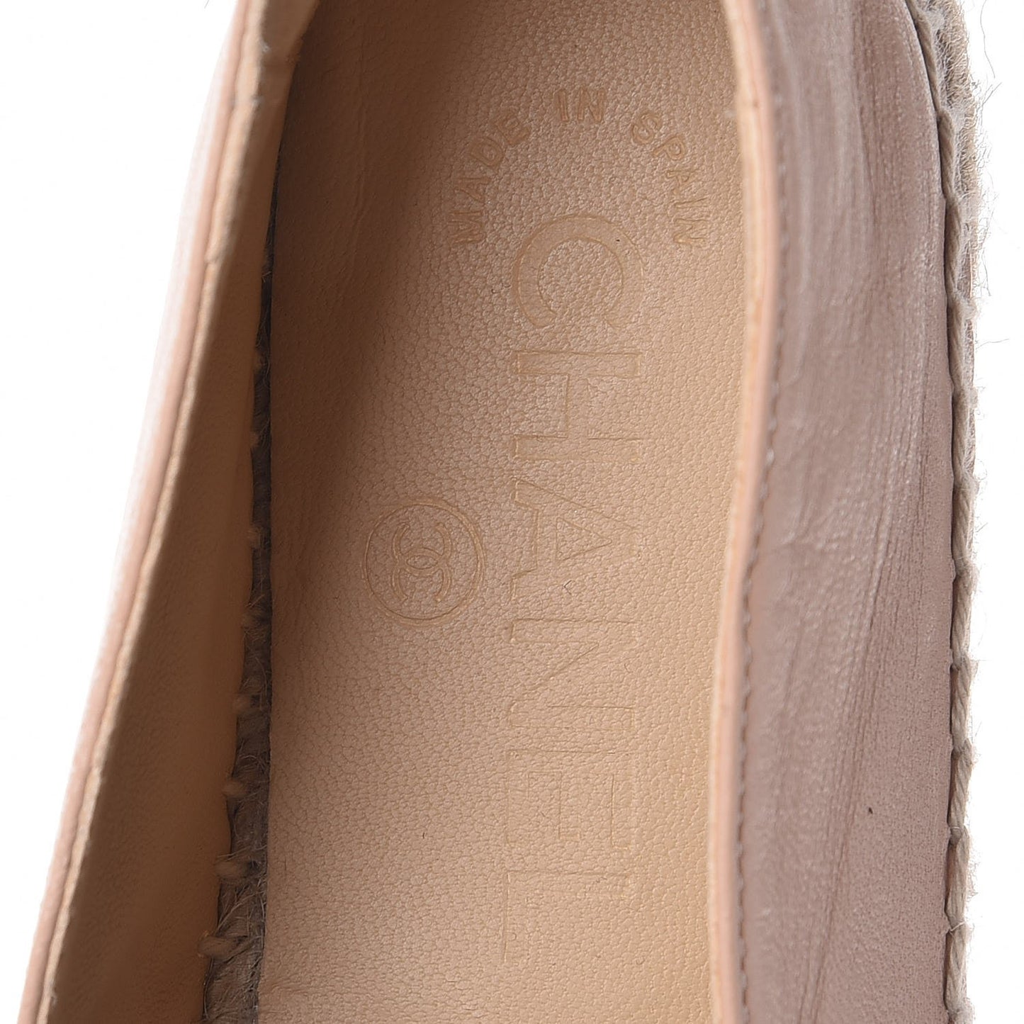 Lambskin CC Espadrilles 35 Nude
